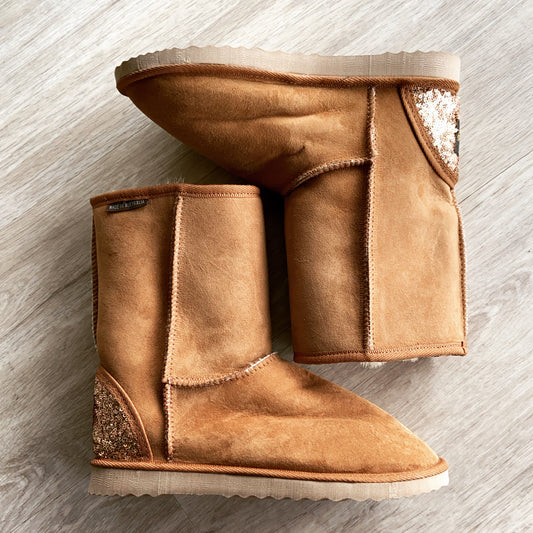 Chestnut Glitter heel