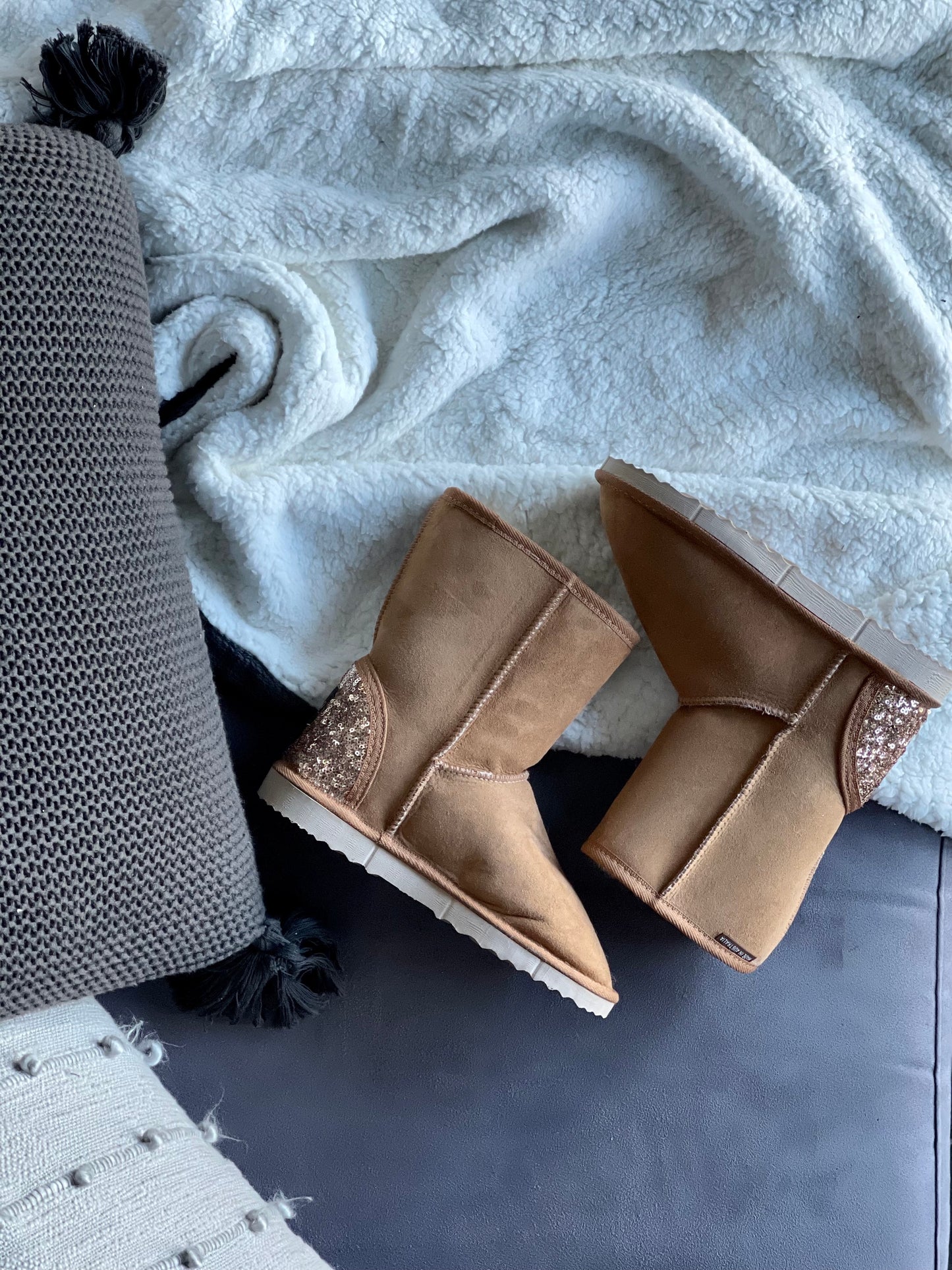 Chestnut Glitter heel