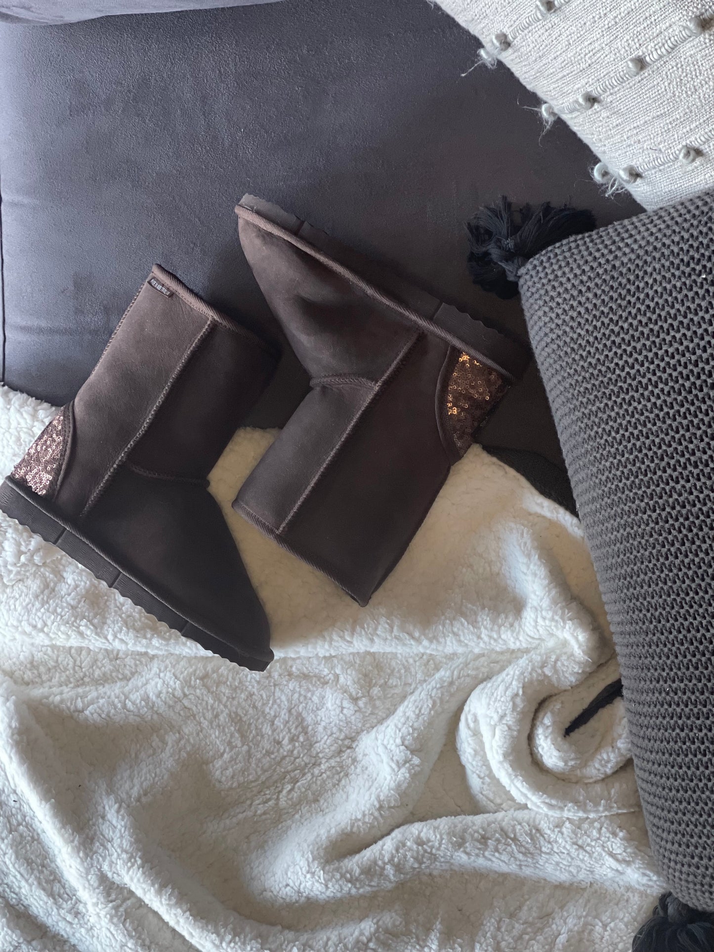 Chestnut Glitter heel